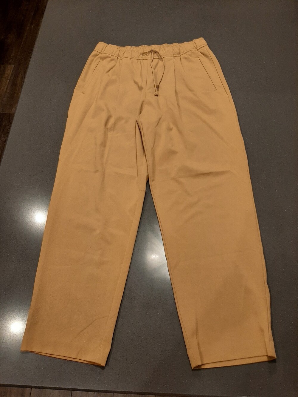 Old Navy Billie High Rise Pants Medium Camel Brown Pull On Comfort Waist